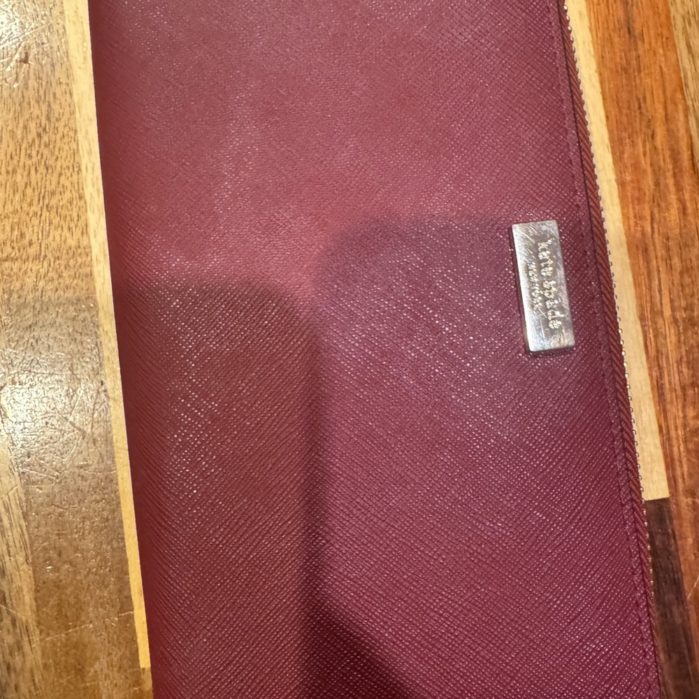 Burgundy Leather Wallet Kate Spade